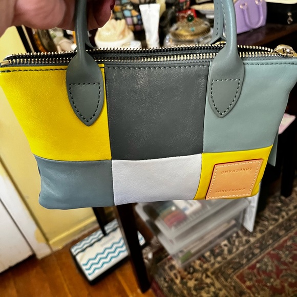 Longchamp Leather Crossbody Bag With Multi Colored Patches - Picture 12 of 16